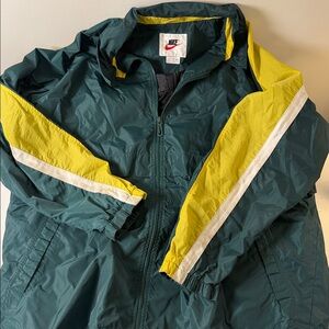 Vintage 90s YTK Green and Yellow‎ Windbreaker Jacket